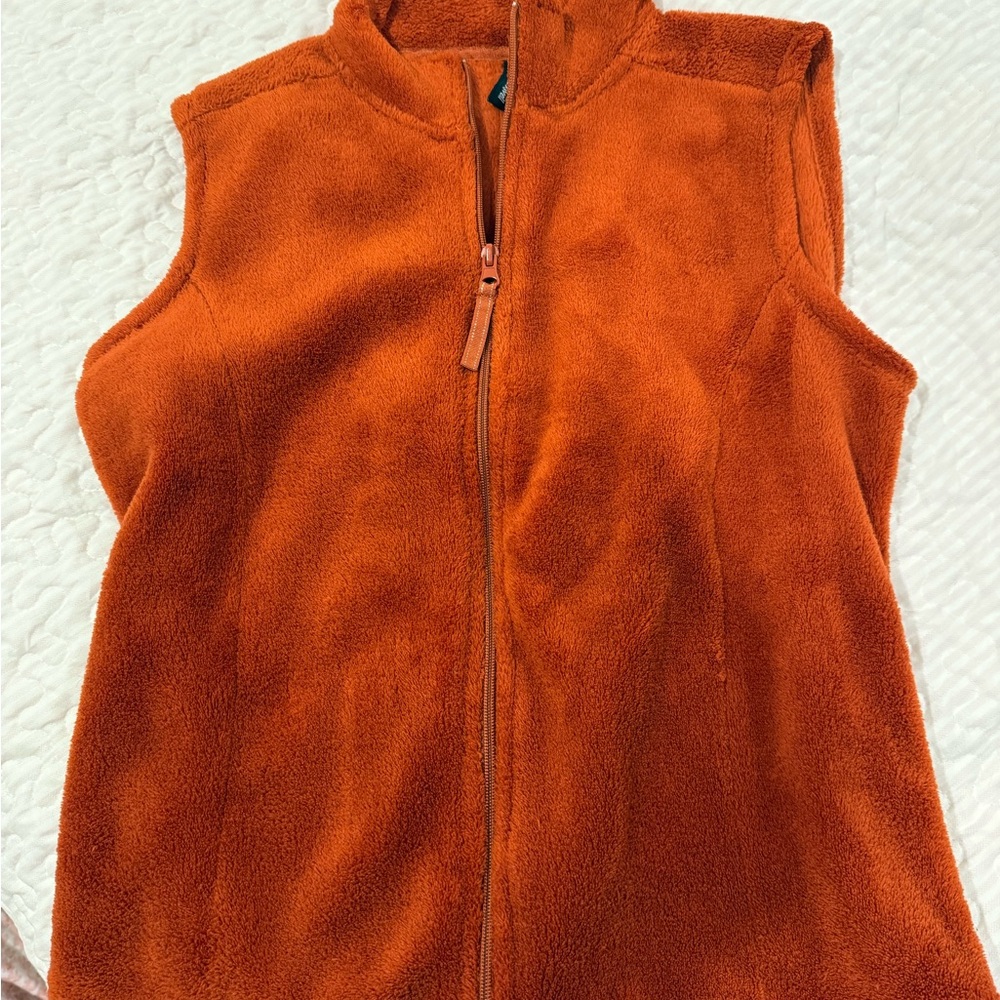 Source Unknown Orange Fleece Vest